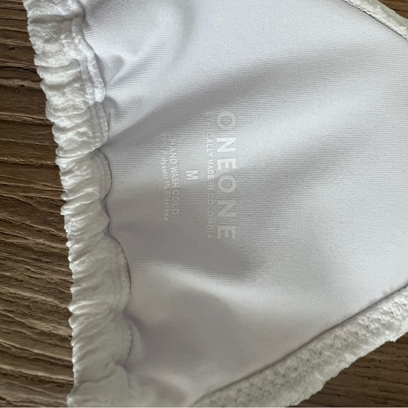 White Ribbed Bikini Top - Picture 7 of 8